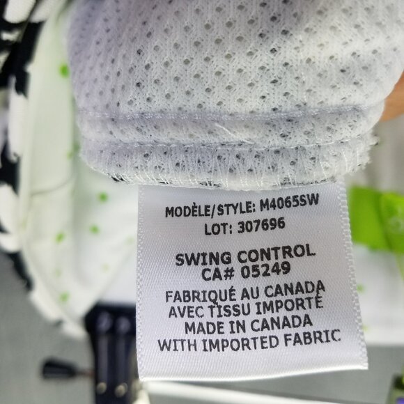 Swing Control Pants Women's 2 Paint Stripe Print Black & White Mid-Rise Golf NEW - Picture 10 of 16